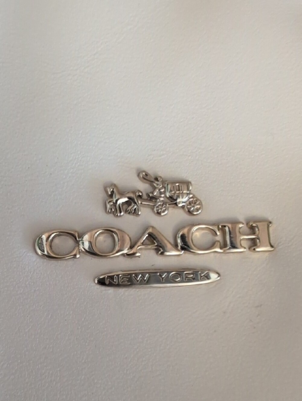 Coach Ivory Off White Colette Pleated Leather Satchel M410 - Picture 15 of 16